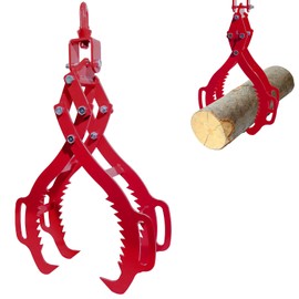 keuyyap Log Tongs, 4 Claw Log Grabber Logging Tongs, Eagle Claws Design Log Tongs Heavy Duty, 28 inch Capacity is 2660 lbs, Skidding Tongs Logging Tools for Tractors, ATVs, Forklifts, Trucks