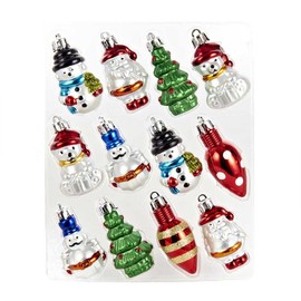Kurt Adler 2-Inch Plastic Mini Ornament Set of 12