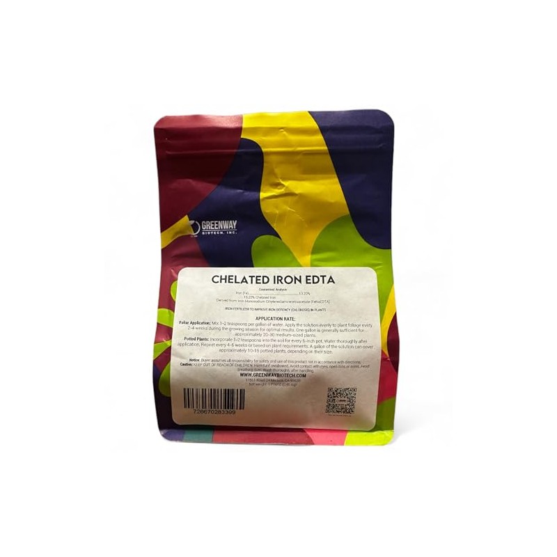 Greenway Biotech Chelated Iron EDTA Fertilizer- 13% Iron- 100% Water