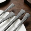 Hammered Black Stainless Steel 20-Piece Flatware Set
