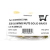 3/8-16 Solid Brass Wing Nuts 3/8-16 Butterfly Nuts (5 Pcs)