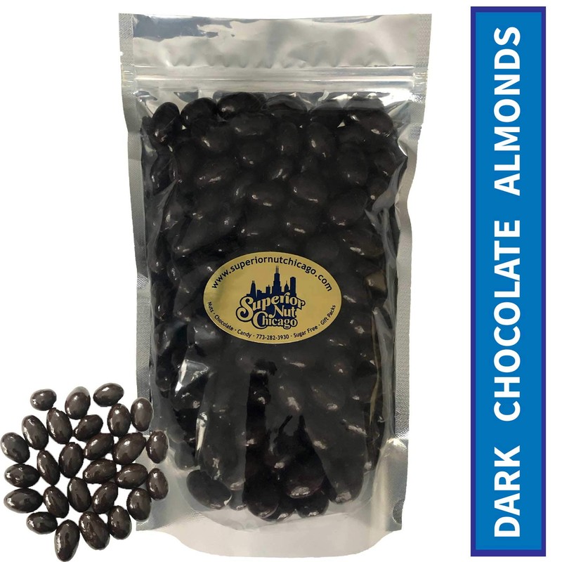 Dark Chocolate Covered Almonds - Crunchy Almonds Drenched in Rich