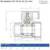VARIOSAN Mini Ball Valve 12517 3/4 Inch Internal Thread x