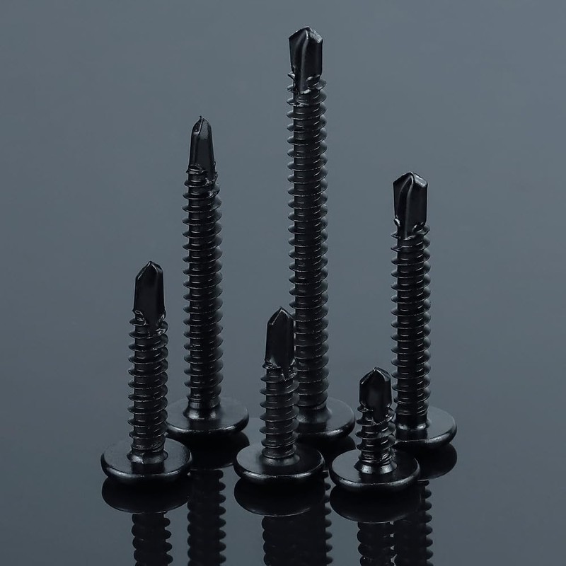 #10 x 1-1/2" Black Truss Head Self Drilling Screws (50