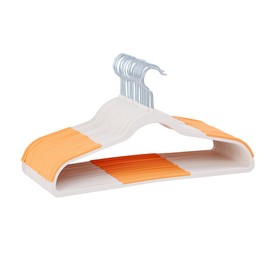 VECELO 25 Pack Clothes Hangers, Non-Slip Plastic Hanger, 360°Swivel Hook & Space Saving for Bedroom Closet, Great for Shirts Suit Coat Pants Skirt Dresses
