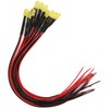 100pcs 12V Clear 5mm Prewired Light Emitting Diodes with 20cm