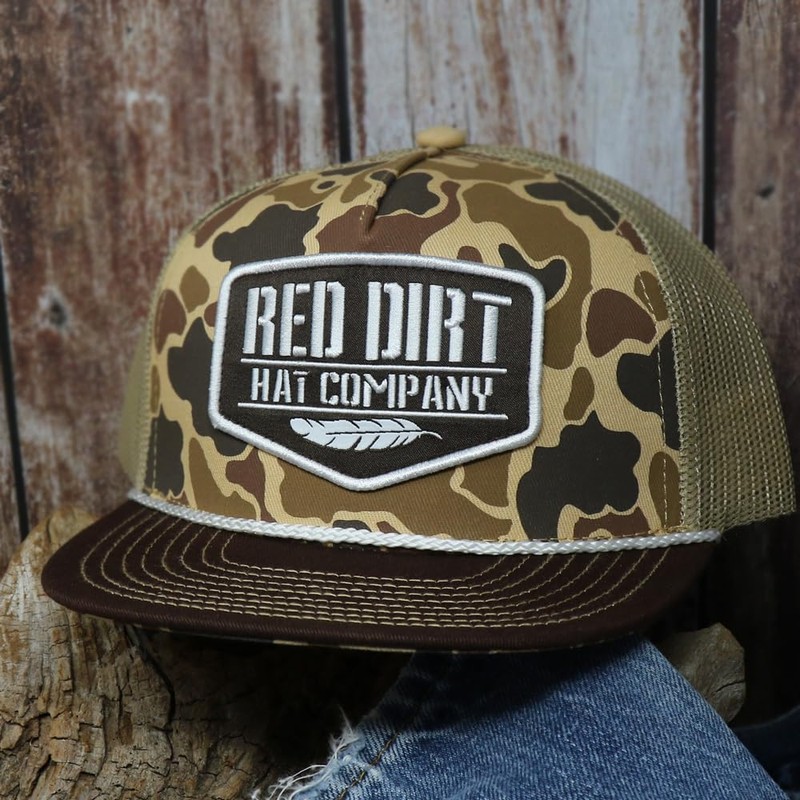 Red Dirt Hat Company Youth Adjustable Snapback Hat, Duck Camo