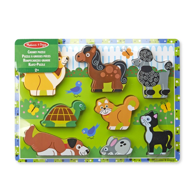 Melissa & Doug Pets Chunky Puzzle | Puzzles | Wooden
