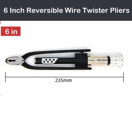 6 Inch Reversible Wire Twister Pliers with 50ft Stainless Steel Twist Safety Lock Grip Wire .032, Left and Right Twists,Wire Twisting Tool Lock Wire Pliers for Motorcycle/Aircraft Auto Industry