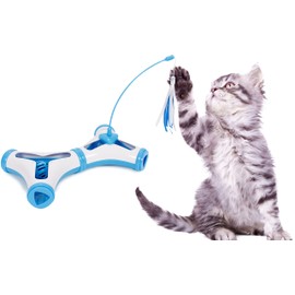 Pet Life ® Kitty-Tease Interactive Cognitive Training Puzzle Cat Toy Tunnel Teaser
