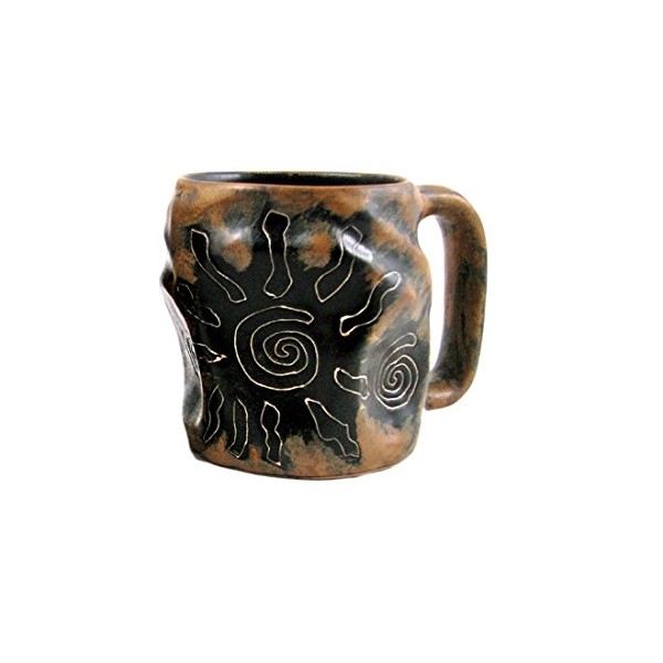 One (1) MARA STONEWARE COLLECTION - 20 Oz. Rock Art Coffee Cup Collectible Dinner Mug - Southwest Sunburst