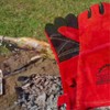 SpitJack Heat Resistant Fire Protection Fireplace Gloves for Grill, Welding,
