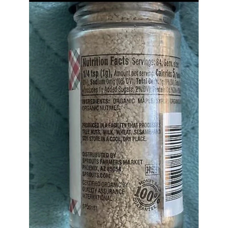 Sprouts ORGANIC Maple Cinnamon Sugar, 2.96 oz.sealed