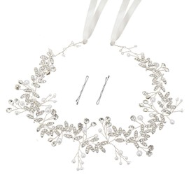 QIUTIMIY Flower Girl Hair Accessory,Princess Headpiece for Bridal Wedding,first communion pearl headpiece for girls Women,Style10