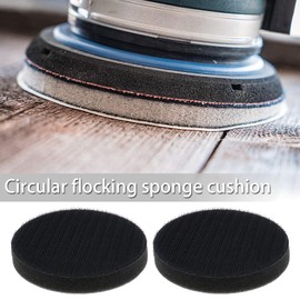 ECSiNG 2 x 3" Sanding Pad Soft Sanding Disc Buffer Sponge Interface Foam Pad Pads with Velcro for Pneumatic Electric Polishing and Grinding Machines