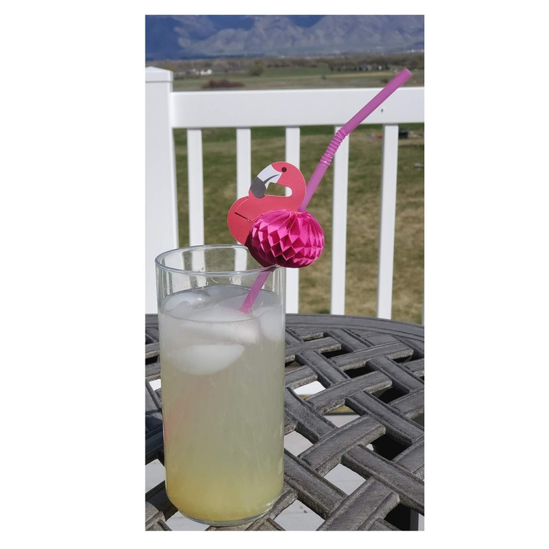 Oriental Trading Company OTC 48 Flamingo Straws/Luau Party Table Decor/Cardboard/Tissue