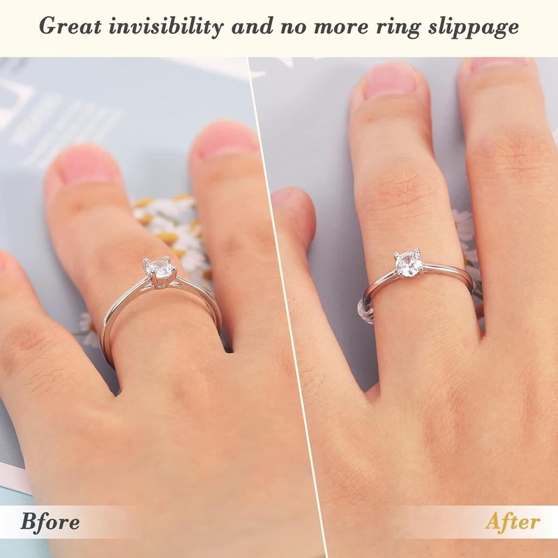 GWAWG 12Pcs Ring Size Adjuster for Loose Rings UK Finger