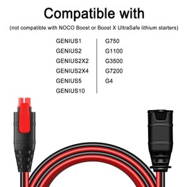 WHHZGYW 10FT GC004 Extension Cable for NOCO Genius Smart Battery Chargers, Battery Charger Accessory Wires Harness Fits for GENIUS1, GENIUS2, G1100, G3500
