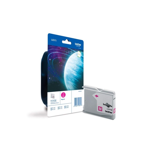 Brother LC970M Inkjet Cartridge, Standard Yield, Magenta, Brother Genuine Supplies