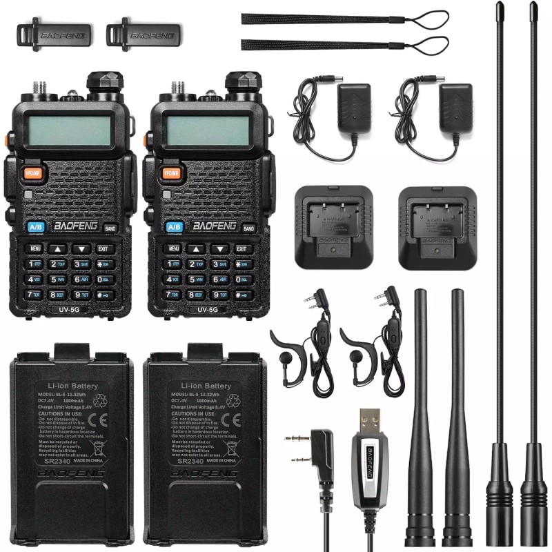 Baofeng UV-5X / UV-5G [1 Pair] GMRS Radio | 5W