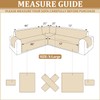 ALIECOM Corner Sectional Couch Covers L Shape Sofa Covers Washable