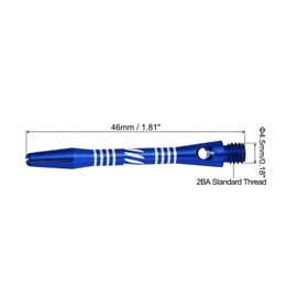 PATIKIL Dart Shafts 41mm/1.6 Inch, 3 Pack 2BA Thread Aluminum Dart Stems Dart Accessories for Steel Tip, Blue