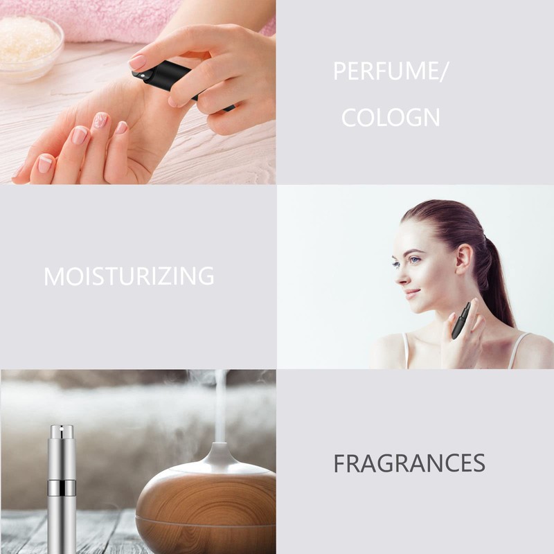 Lil Ray 8ml Portable Mini Perfume Atomizer(4 PCS)，Refillable Empty Small