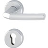 Hoppe Birmingham Latch and Rosettes PZ Cylinder, Silver Anodised, 3067315