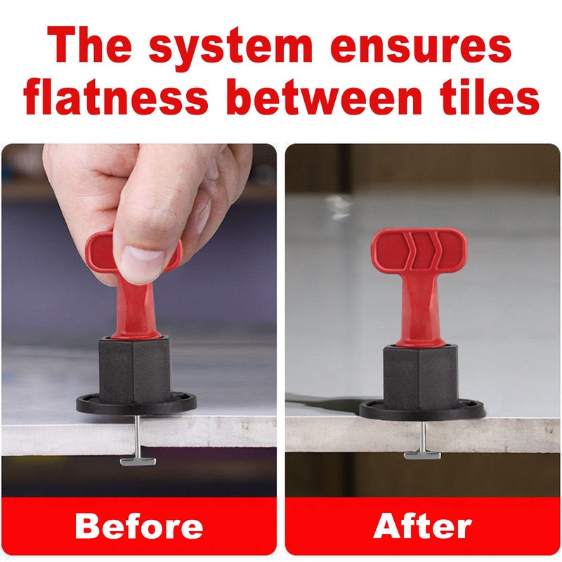 Tile Leveling System Kit 100pcs Tile Leveler Spacers, 2 Special
