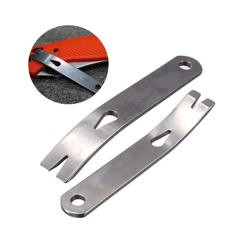 Mini Crank Crowbar, Stainless Steel Mini EDC Pry Bar Keychain