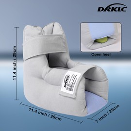 DRKLC Heel Protector Cushion Pillow to Relieve Pressure from Sores and Ulcers, Adjustable Foot Pillow for Bedridden Patients Supplies, Ankle Pillow Heel Protectors for Heel Pain
