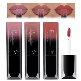 Matte Lipstick,HERBENJOY Lipgloss Liquid Blush Lipsticks For Women Long Lasting,Waterproof Non-Stick Cup Not Fade,High Pigmented Velvet Lipstain (Color 1,2,3)