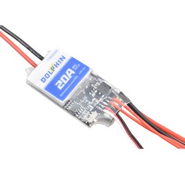 20A Bidirectional Brushed ESC for RC Models DIY Boat Tank Car Electronic Speed Controller with Medium Brake 2S-4S Compatible with 130 180 Brushed Motor Spare Parts
