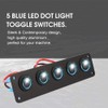 Riloer Multi-Functions Panel 5 Gang ON-Off Toggle Switch Panel for