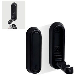 Hoconnie Foldable Wall Hooks, Foldable Hooks for Hanging Coats, Keys, Bags, Towels, Zinc Alloy Heavy Duty Hooks for Bathroom, Closet, Entrance, Kitchen (Black, 2 Pieces, Oval)