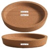 ionEgg Cork Coasters, Etra Thick with Rising Rim Reusable Absorbent