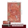 chakme Tiger Red Washable Area Rugs 6’x9’, Soft Bedroom Rug