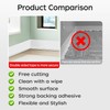 Flexible Baseboard Molding Trim 3 Inch(W) x 40 Feet(L) Self