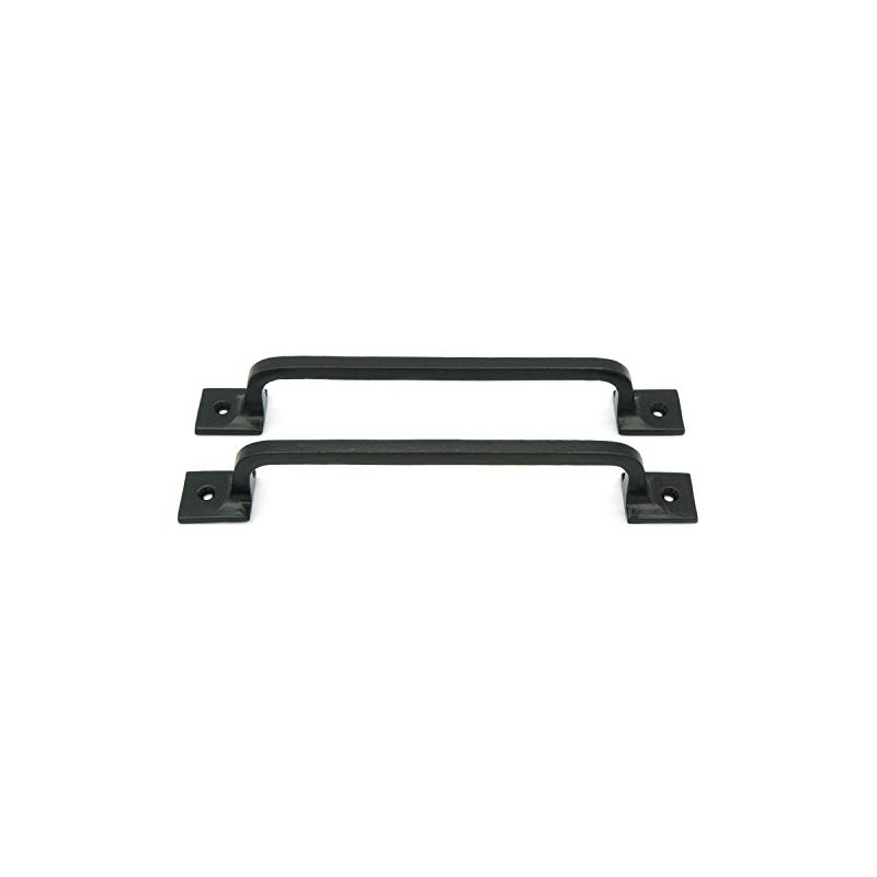 CRAFTSMAN ROAD Black Cast Iron Pull Handles 9 inch (Squared