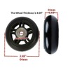 ORO 1 Pair Luggage Wheels Replacement 64 * 22mm Case