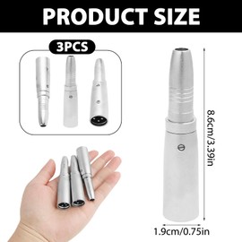 SopwMap 3pcs XLR Male to 1/4" Female Adapter, 3 Pin XLR Male to 6.35mm Jack Female Adapter, 3 Pin Male to 1/4" TRS Female Audio Connector for Microphone