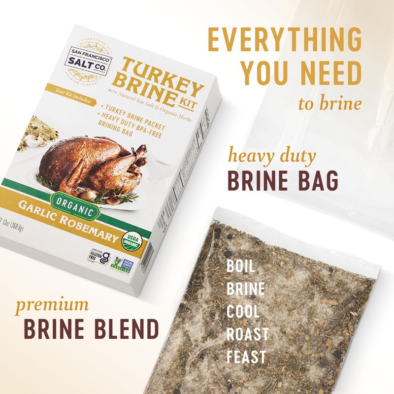 Organic Turkey Brine Kit - 13 oz. Garlic Rosemary Brine