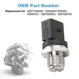 WATERWICH Fuel Rail Pressure Sensor Compatible with Detroit DD13 DD15 DD16, Sprinter 2T 3T 4T Replacement for A0071530228 DDEA0071530228