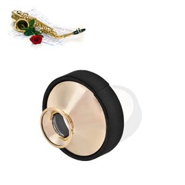 life Plastic Alto Sax Mute Silencer, ABS Lightweight Plastic Alto Saxophone Mute Sax Dampener Accessory(Gold) for Sax Soprano