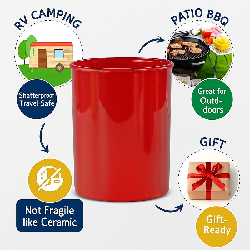 Reston Lloyd Extra-Large Multipurpose Utensil Crock for – BPA-Free Plastic