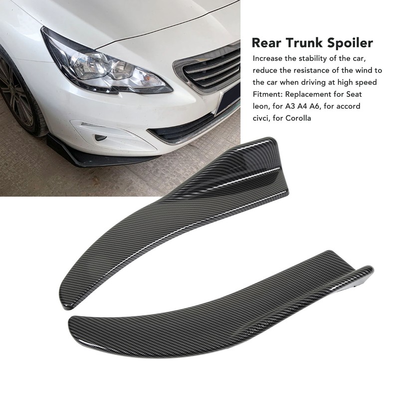 2Pcs Rear Trunk Spoiler 41.5cm Reduce Wind Resistance Trunk Wing
