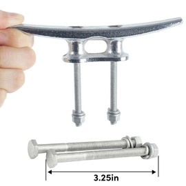 VEITHI 6 inch Boat Cleat - Chromium-Plated Steel Dock Cleats, Rope Cleat, Dock Cleat, Boat Cleats with Hardware Ideal for Boat Docks, Decks, Piers for Tying up Boats,Marine Decor (4 Pack)
