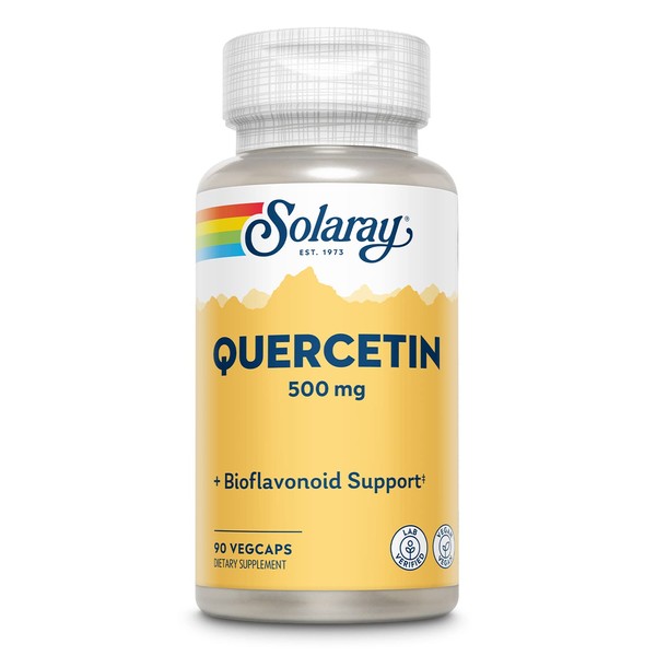 SOLARAY Quercetin 500 mg, Supports Sinus, Respiratory, Immune Function & Normal, Healthy Uric Acid Levels, 90 VegCaps