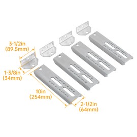 KUAFU 10'' Galvanized Swivel Brackets w/Top Bunk Bolster for Boat Trailers