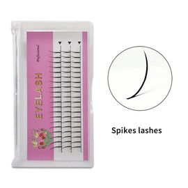 ADIYA Fishtail Eyelash Extensions 8-14mm Single Cluster Fans Eyelashes Fashion Fish Tail Fairy Eyelashes C Curl Super Natural Grafting Eyelash Dovetail Fly Eyelash / A/M Shape Eyelashes / Premade Spikes/10D Lashes (11mm, Spikes Lashes)